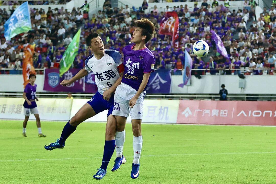 东莞1:1惠州！东莞队队长李一松劲射扳平比分！