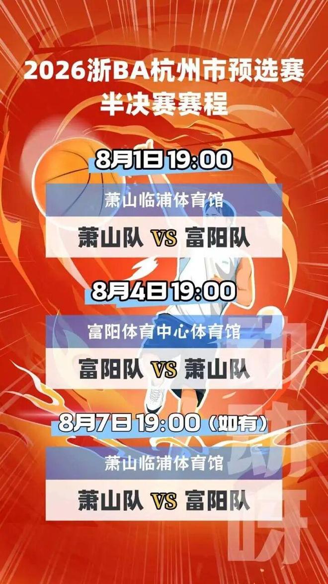浙BA杭州赛区半决赛周六打响！富阳遇萧山再演“恩怨局”，钱塘临安谁将一黑到底？