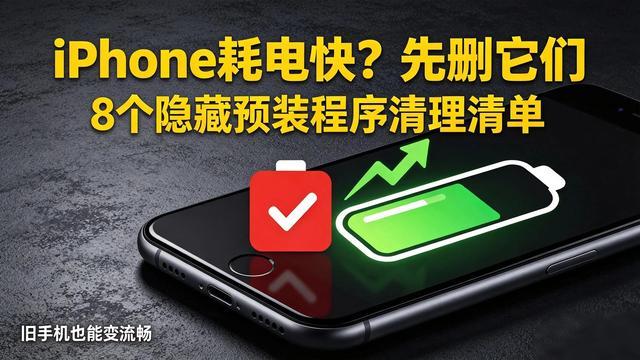 iPhone必须卸载8个隐藏预装程序!清理完电池续航直接暴涨