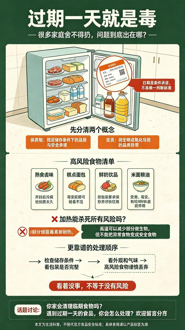 过期一天就是毒。很多家庭天天都在用，还舍不得扔！