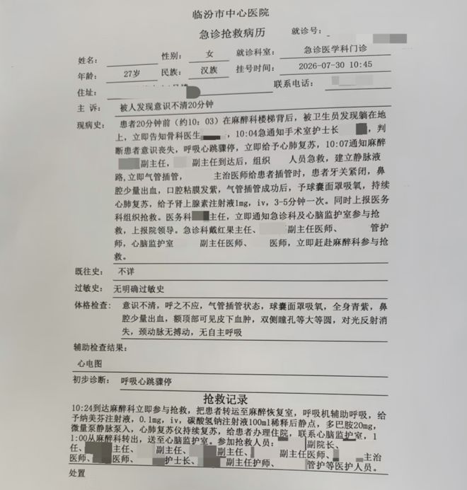 入职6天后,27岁麻醉科女员工医院内离世:警方排除他杀 家属不愿尸检希望认定工伤