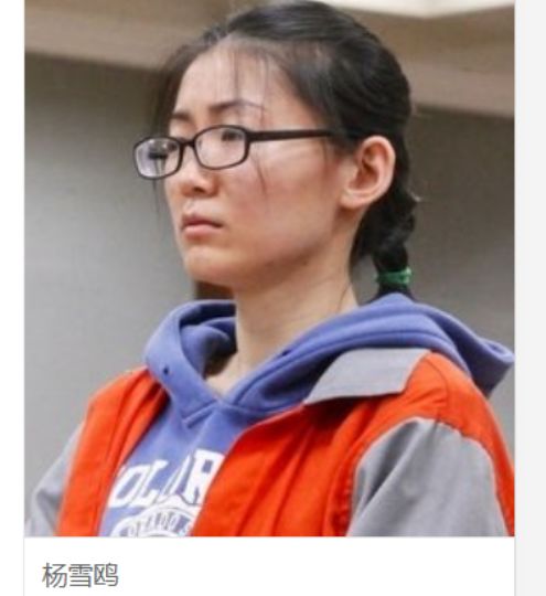 2013年,因停车收费问题,28岁的杨雪鸥驾驶牧马人越野车撞死停车管理员